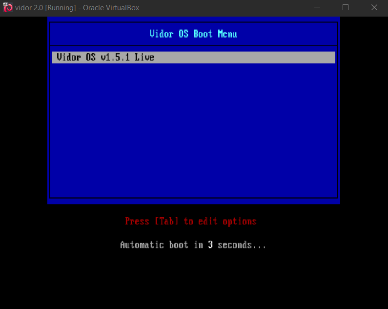 Vidor OS Screenshot 1